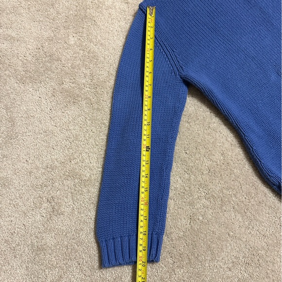 LOFT blue turtleneck sweater size large - Picture 6 of 9